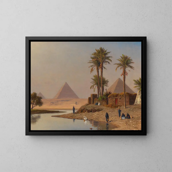 Gizan pyramidit - Michael Haubtmann — kehystetty taideteos seinällä