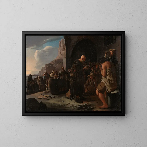 Rafraîchir les assoiffés - Michael Sweerts — kehystetty taideteos seinällä