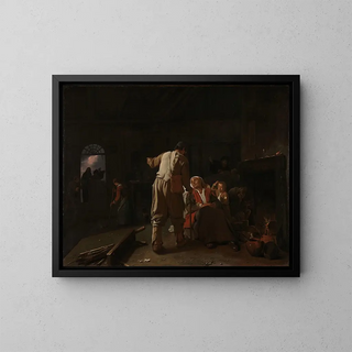 Visite aux malades - Michael Sweerts — kehystetty taideteos seinällä