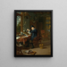 Un médecin dans son atelier - Michiel van Musscher — kehystetty taideteos seinällä