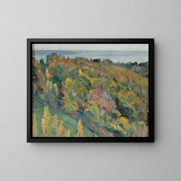 maisemasuunnitelmasta - Mikhail Nesterov — kehystetty taideteos seinällä