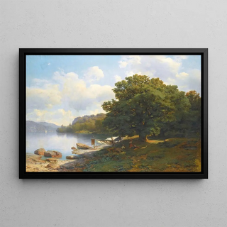 Mikhail Spiridonovich Erassi - On The Lake Shore.webp