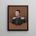 Portrait d'un jeune officier - Mikhail Terebenev — kehystetty taideteos seinällä