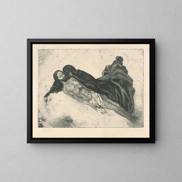 Pietà - Mikuláš Galanda — kehystetty taideteos seinällä