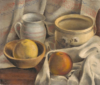Mikul Galanda - Still Life with Ceramic Pots and Apples.webp