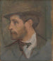 Maalauksen jäljennös Autoportrait - Milan Thomka Mitrovsk