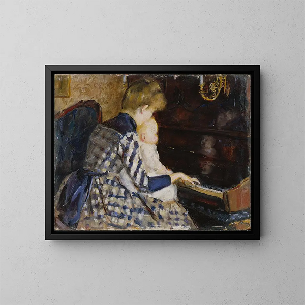Au piano - Mina Carlson-Bredberg — kehystetty taideteos seinällä