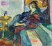 malli istuu sohvan päällä II - Edvard Munch — näkymä teoksesta