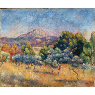 Montagne Sainte-Victoire - Pierre-Auguste Renoir | Reproduction Tableau Décoration murale affiche copie