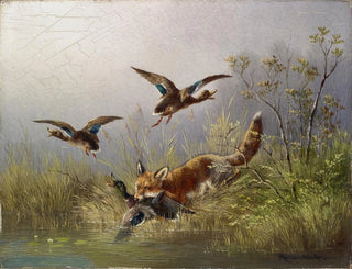 Renard chassant des canards - Moritz Müller — näkymä teoksesta