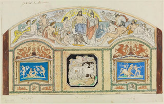 Moritz von Schwind - Birth of Athena Youth of Dionysus Hermes driving away the cattle of Apollo Education of Achilles by Chiron.webp