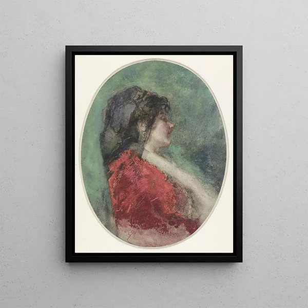 Mos Bianchi - Portret van een jonge vrouw in profiel.webp