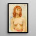 Nuori vaaleahiuksinen nainen - Moïse Kisling — kehystetty taideteos seinällä