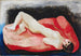 Nu Tendu -maalaus punaisella divaanilla - Moïse Kisling — näkymä teoksesta