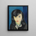 Portrait de femme à la frange - Moïse Kisling — kehystetty taideteos seinällä