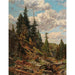 Maalauksen jäljennös Alppimaisema Turrachin Motif - Alfred Zoff