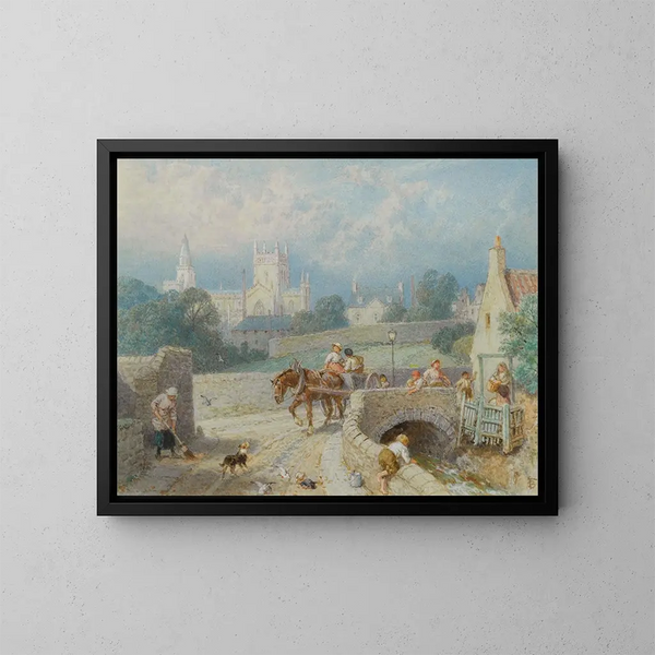 Abbaye de Dunfermline - Myles Birket Foster — kehystetty taideteos seinällä