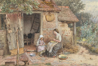 Myles Birket Foster - Shelling peas.webp