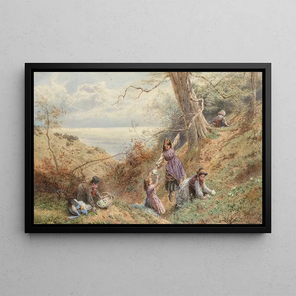Myles Birket Foster - The Primrose Gatherers.webp