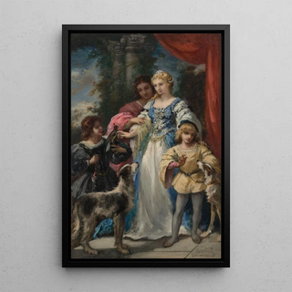 NarcisseVirgile Diaz de La Pea - Femme aux chiens.webp