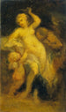 Venus riisuu Cupidonin aseet - Narcisse Virgile Diaz de la Peña — näkymä teoksesta