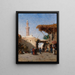 Scène orientale avec minaret - Narcisse Berchère — kehystetty taideteos seinällä