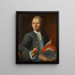 Portrait d'un artiste tenant un dessin sur une toile inachevée au-delà - Nathaniel Hone — kehystetty taideteos seinällä