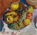 Luontoaiheinen kuollut luuranko, kolme rypälettä - Pierre Bonnard — näkymä teoksesta