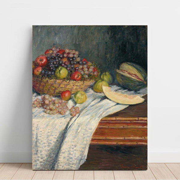 Nature morte au melon d'Espagne - Claude Monet | Reproduction Tableau Décoration murale affiche copie