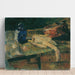Maalauksen jäljennös Luontokuvan still life sinisen pullon ja höyhenen kanin kanssa - James Ensor