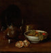 luonnonkuvaus teekannolla ja hedelmillä - William Merritt Chase — näkymä teoksesta