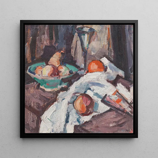 Nature morte avec un verre de vin et des fruits - Samuel John Peploe