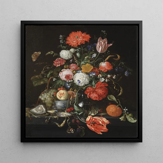 Nature morte de fleurs avec un bol de fruits et des huîtres - Jan Davidsz de Heem