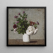 Kukka-asetelman still life - syksyn krysanteemit valkoisessa maljassa - Henri Fantin-Latour — kehystetty taideteos seinällä