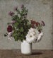 Kukka-asetelman still life - syksyn krysanteemit valkoisessa maljassa - Henri Fantin-Latour — näkymä teoksesta