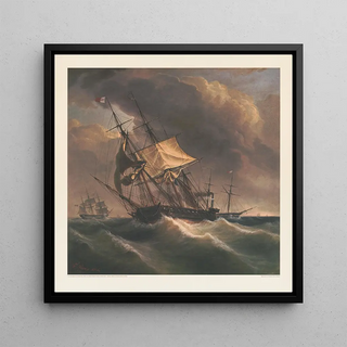 Navire à voile dans la tempête - Frédéric Roux