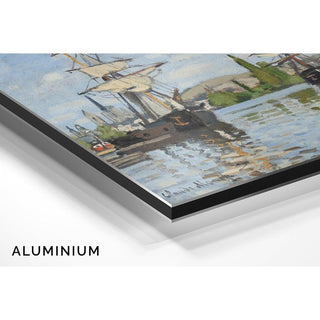 Navires à cheval sur la Seine à Rouen de Claude Monet | Reproduction Tableau Décoration murale affiche copie
