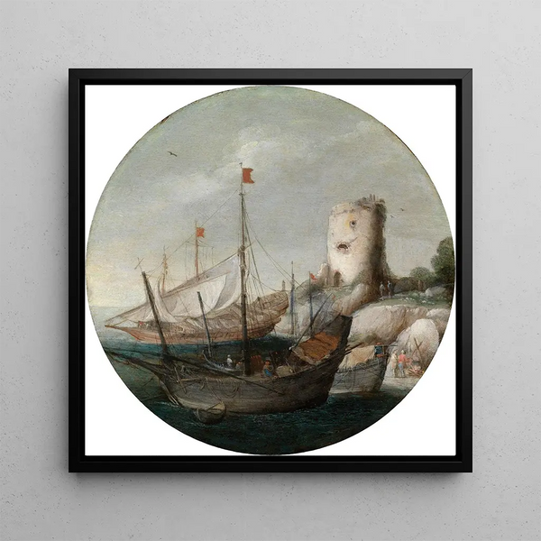 Navires arrivant dans un port du sud - Goffredo Wals