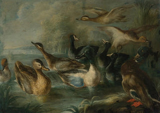 Neapolitan School - Ducks on the pond.webp