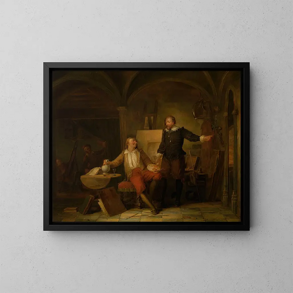 Ateljee taiteilija Joos van Craesbeeck - Nicaise De Keyser — kehystetty taideteos seinällä