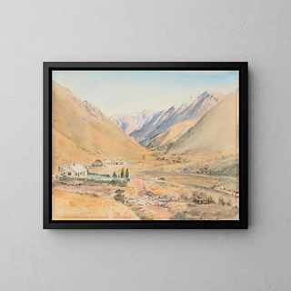 Station Benmore près de Porters Pass - Nicholas Chevalier — kehystetty taideteos seinällä