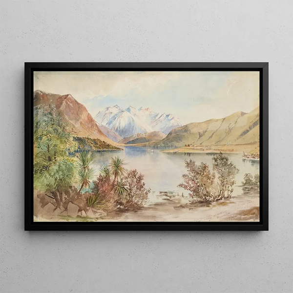 Lac Wanaka - Nicholas Chevalier — kehystetty taideteos seinällä