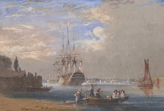 Nicholas Condy - HMS St Vincent at Plymouth.webp