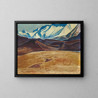 Plaines de Depsang - Nicholas Roerich — kehystetty taideteos seinällä
