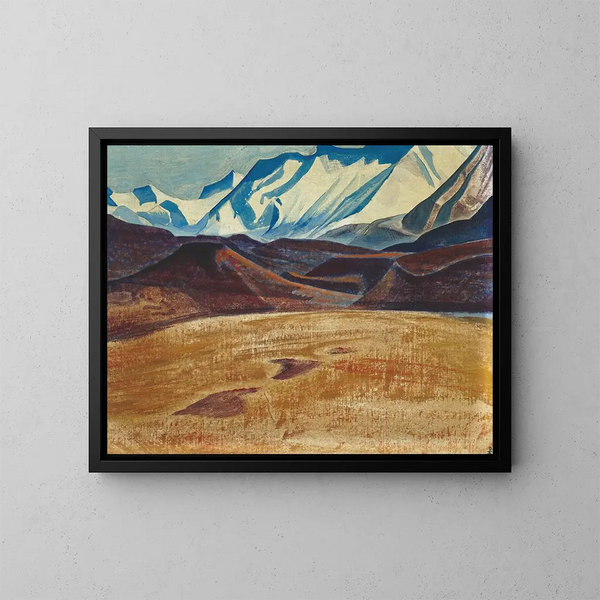 Plaines de Depsang - Nicholas Roerich — kehystetty taideteos seinällä