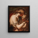 Venus et Amour avec un putto - Niccolò Bambini — kehystetty taideteos seinällä