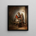 De spinster - Nicolaes Maes — kehystetty taideteos seinällä