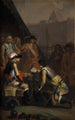 Magnus Stenbock palauttaa Tönningenin linnakkeen Frederik IV:lle vuonna 1714 - Nicolai Abildgaard — näkymä teoksesta