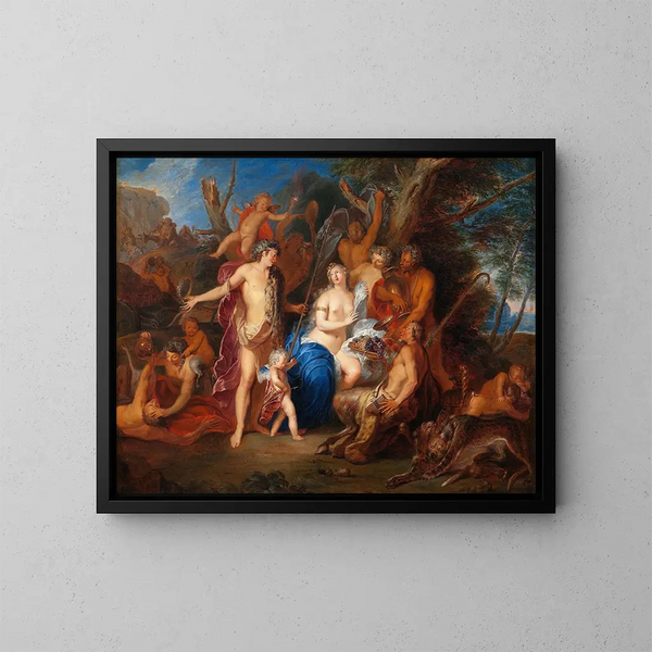 Bacchus et Ariane - Nicolas Bertin — kehystetty taideteos seinällä