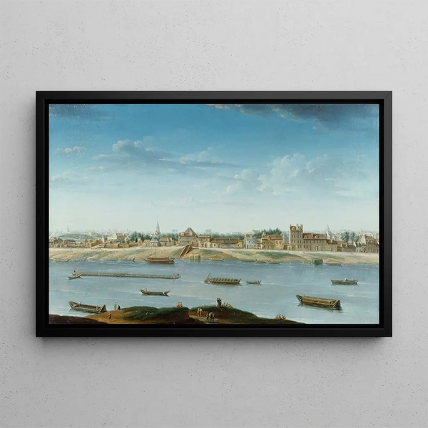 Nicolas Jean-Baptiste Raguenetin Le Port Saint-Bernard vu de l'Arsenal — kehystetty taideteos seinällä